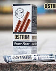 Ostrim GrassFed Beef  Ostrich Jerky Snack SticksPepper Flavor 15 oz Pack of 10