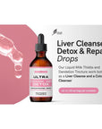 Liver Cleanse Detox & Repair Drops with Milk Thistle Extract, Dandelion Root Extract & Artichoke Extract. A Liver Support & Liver Health Formula. A Colon Cleanser and Liver Detox Supplement