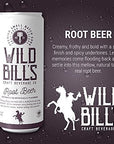 Wild Bills Classic Root Beer Soda Classic Craft Soda Pop Soft Drinks Sodas Made with Pure Cane Sugar Caffeine Free NO High Fructose Corn Syrup Gluten Free Vegan Low Sodium 12 Oz 12 Pack