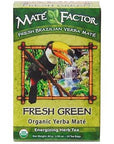 The Mate Factor Yerba Mate Energizing Herb Tea Bag Organic Fresh Green 24Count Box 296 oz