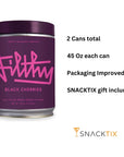 Filthys Italian Amarena Black Cherries Bundle  2x45oz Jars for Irresistible Drinks and Cocktails with Snacktix coaster included 45 Oz Pack of 2