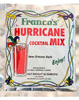 Francos New Orleans Style Hurricane Cocktail Mix 9 Ounce Pouch Pack of 2 Makes 2 Quarts Total