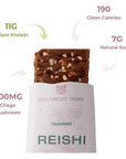 Organic Reishi Mushroom Protein Bars - 12 Count