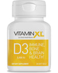 OmegaXL VitaminXL D3 High Potency Daily Vitamin D 5000 IU 125mcg Immune Support Supplement - Promotes Healthy Muscle Function & Strong Bones - Non-GMO, Gluten-Free - 30 Softgels