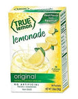 True Lemon Assorted Beverage Pack 5boxes 10ct each with 5 FREE BONUS Sticks of Lemonade True Lemon Original True Peach Lemonade True Black Cherry Limeade True Mango Orange and True Raspberry Assorted True Lemonade Drink Mixes