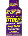 Stacker 2 Extra Strength Extreme Grape Energy Shots 2oz Pack of 12