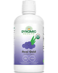 Dynamic Health Acai Gold  Organic Acai 100 Juice  Vegetarian No Gluten or BPA Dietary Supplement  32oz 32 Serv