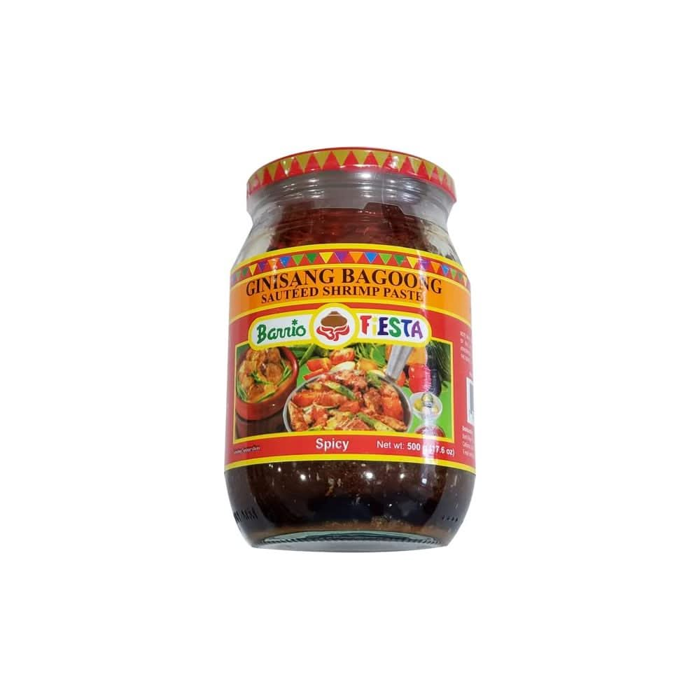 Barrio Fiesta Ginisang Bagoong Sauted Shrimp Paste Spicy Pack of Two 17 Oz Per Jar