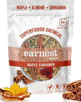 Earnest Eats Superfood Maple Almond Cinnamon Oatmeal Sugar Free Vegan Gluten Free 3 Pack