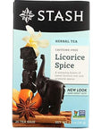 Stash Tea Licorice Spice Herbal Tea 20 Count Tea Bags in Foil Pack of 3 Tea Bags Individually Wrapped in Foil packaging may vary Naturally Sweet Herbal Tisane Zero Caffeine Drink Hot or Iced