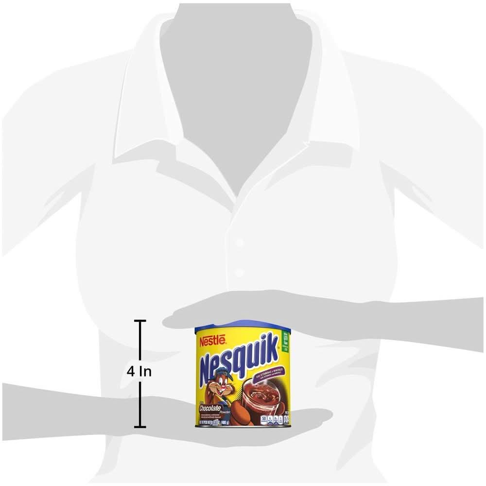 Nesquik Authentic Latin Flavor Powder Drink Mix Chocolate 141 oz Pack of 2 with By The Cup Measuring Spoons