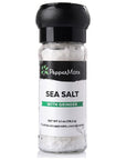 PepperMate Sea Salt Seasoning With Grinder- Blend In Glass Grinder Container For Freshness- Gourmet Sea Salt Spices For BBQ, Cooking, Grilling, Baking…