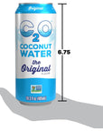 C2O Original Coconut Water 163 FL OZ Pack of 8