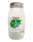 Patz Birch Sap Water 32 Ounce Jar Tapped from Wisconsin Birch Trees