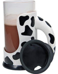 Hog Wild Moo Mixer Supreme Chocolate Milk Mixing Cup  Automatically Mixes Powder and Syrup  Stir and Drink in 1 Glass 16 oz