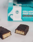 Dr. Kellyann Keto Collagen Fiber Bar - High Fiber, Low Carbs - Gluten Free, Non-GMO & No Artificial Sweeteners - Perfect Keto & Paleo Snack with Creamy Coconut Dipped in Dark Chocolate (12 bars)