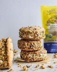 Lark Ellen Farm Grain Free Granola Organic, Raw Sprouted Certified Organic Low Sugar Vegan Granola Clusters, Paleo Granola, Crunchy Gluten Free Granola Bites for Cereal or Yogurt (Lemon Blueberry) (8 oz, 3 Pack)