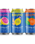 Baloo Sparkling Water Variety Pack MoodBoosting Sparkling Water w Nootropics Adaptogens  Vitamins 12 Ounce Cans Pack of 12  NO Artificial Sweeteners Low Calories  Low Sugar Kosher Certified