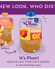 Plum Organics Stage 2 Organic Baby Food - Peach, Banana, and Apricot - 4 oz Pouch (Pack of 6) - Organic Fruit and Vegetable Baby Food Pouch