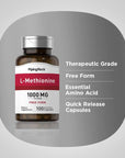 Piping Rock L Methionine 1000mg | 100 Capsules | Free Form Supplement | Non-GMO, Gluten Free