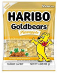 Pineapple Gummy Bear Candy Goldbears 4 oz Bags  Great For PartiesChristmas Halloween Movie Nights  Pack of 2  Comes with Common Classic Candy Sticker