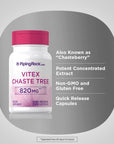 Piping Rock Vitex Chasteberry Supplement for Women | 820mg | 100 Capsules | Fruit Extract | Non-GMO, Gluten Free