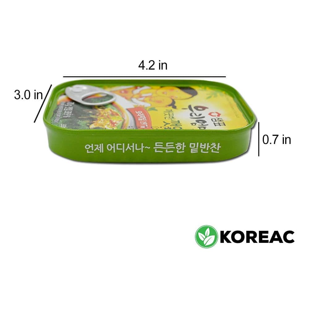 KOREAC_Korean Side Dish Set  Korean Canned Kimchi_Cabbage 564oz 160g 2pack  Quail Eggs In Soy Sauce 458oz130g  Sesame Leaves in Soy Sauce 247oz 70g _for camping fishing climbing