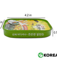 KOREAC_Korean Side Dish Set  Korean Canned Kimchi_Cabbage 564oz 160g 2pack  Quail Eggs In Soy Sauce 458oz130g  Sesame Leaves in Soy Sauce 247oz 70g _for camping fishing climbing