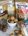 simplyFUEL Whole Food Protein Balls with Probiotics  Chocolate Coconut Peanut Butter Protein Snacks  8g Protein Snack  Gluten Free Energy Balls 1 Pack of 12 Balls