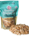 Creative Crispies Toasted Coconut Clusters  SmallBatch Handmade Candied Toasted Coconut Crispie Treats CornFree Easy Dessert Decadent Gourmet Treats  8 Ounce Pack of 1