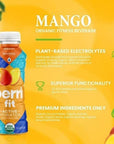 Berri Fit Mango Organic Sports Drink Alternative with Natural PlantBased Electrolytes Low Calorie Fitness Beverage NonGMO Paleo Friendly 16oz Pack of 12