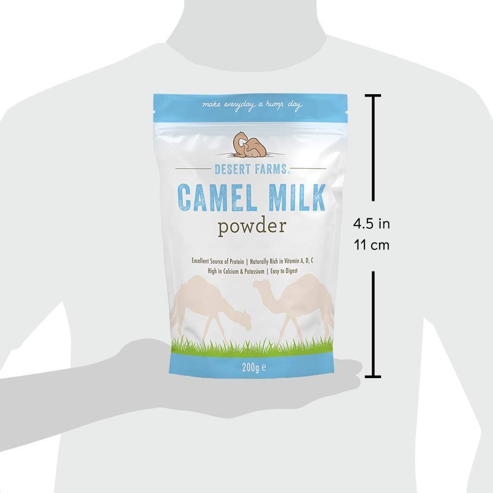 Desert Farms Organic Whole Camel Milk Powder Certified PALEO and KETO Allergen Free NonGMO Easy to Mix Powder Milk  Excellent Replacement For Goat and Soy Milk  Packaged In The USA 200 Grams