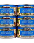 Kirkland Chicken Breast in Water 125 oz cans  6 count  Premium Chunk  Great for chicken salad quesadillas soups and casseroles