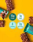 FULFIL Vitamin and Protein Bars, Chocolate Salted Caramel, Snack Sized Bar with 15g Protein and 8 Vitamins Including Vitamin C, 12 Counts