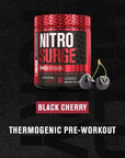 Jacked Factory NITROSURGE Shred Pre Workout Supplement - Energy Booster, Instant Strength Gains, Sharp Focus, Powerful Pumps - Nitric Oxide Booster & PreWorkout Powder - 30Sv, Lemon Lime