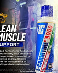 Ronnie Coleman Signature Series L-Carnitine XS 1500 Liquid, Amino Acids Metabolism and Lean Muscle Strength Support, Stimulant Free, Sugar Free, Zero Carbs, Strawberry Kiwi, 16oz