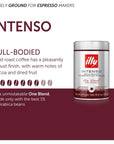 illy Ground Coffee Espresso - 100% Arabica Coffee Ground - Intenso Dark Roast - Warm Notes of Cocoa & Dried Fruit - Rich Aromatic Profile - Precise Roast - No Preservatives - 8.8 Ounce