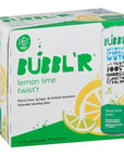 Bubblr Antioxidant Sparkling Water Lemon Lime Twistr Natural Caffeine 5 Calories per Can 0g Sugar No Artificial Flavor or Sweeteners 6 Count 72 Fluid Ounce Pack of 4