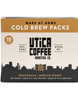 Utica Coffee Roasting Co Cold Brew Steeping Pouches  10 Count 13 oz Pouches  Barista Quality Cold Brew At Home