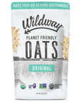 Wildway Organic Rolled Oats GlutenFree GlyphosateFree PlantBased Protein Breakfast Cereal Snacks with Sustainable NonGMO Planet Friendly Organic Oats 9 oz Original