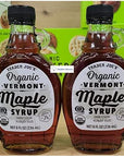 Trader Joes2 Organic Grade A Vermont Maple Syrup Dark Color Robust Taste 8fl oz 236ml Two Bottles