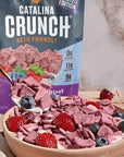 Catalina Crunch Triple Berry Blast 4pack Cereal  Low Carb Sugar Free Gluten Free  Vegan Plant Based Protein  Breakfast Protein Cereals  Keto Friendly Food