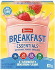 Breakfast Essentials Nutritional Powder Drink Mix Rich Milk Chocolate Classic French Vanilla and Strawberry Sensation 126 Ounce 30 Packets  with Make Your Day Stirrer