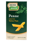 ZENB Plant Based Pasta, Made From 100% Yellow Peas, Gluten Free, Penne, 12 oz Boxes (Pack of 6)