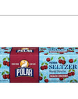 Polar Seltzer Water Orange Vanilla 100 Black Cherry Natural Sparkling Soda Beverage Soft Drink Cans  3 Cases 36 Pack