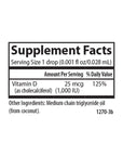 Carlson - Super Daily D3, Vitamin D Drops, 1,000 IU (25 mcg) per Drop, 1-Year Supply, Vitamin D3 Liquid, Heart & Immune Health, Vegetarian, Liquid Vitamin D3 Drops, Unflavored, 365 Drops