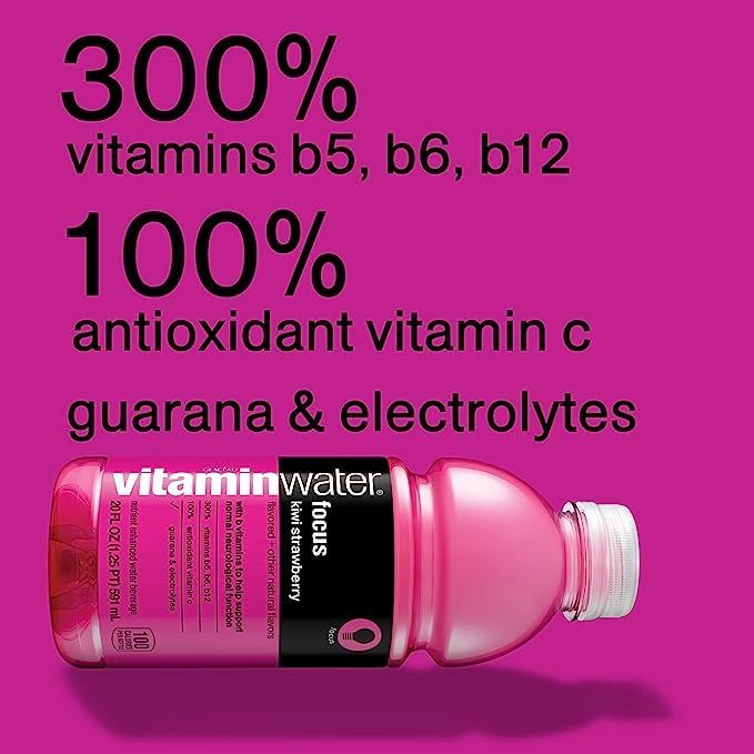 Vitamin Water Variety Pack  20 oz Water Bottles  Vitaminwater Energy Drink Flavored Water  Vitamin water XXX Energy Refresh Focus  Sport Drinks Variety Pack  Vitamin Water 12 Pack