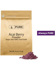 PURE ORIGINAL INGREDIENTS Acai Berry Powder 4 oz Superfood Vegan NonGMO Gluten Free