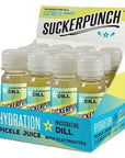 Suckerpunch Hydration Pickle Juice Shot Dill Flavored Gluten Free Post Workout Dill Electrolyte Drink Low Calorie Muscle Cramp Defense Potassium Keto Friendly Low Sugar Non GMO 2 Oz 12 CT