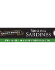 Crown Prince Two Layer Brisling Sardines in Extra Virgin Olive Oil 375Ounce Cans Pack of 12